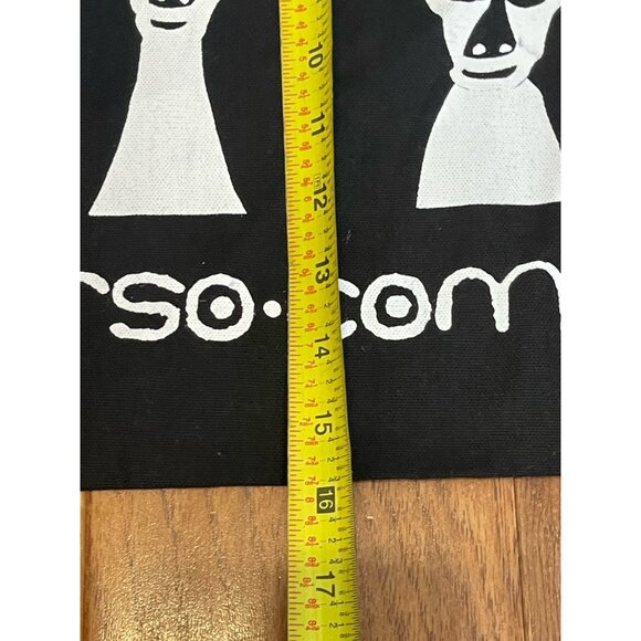 10•CORSO•COMO Black With Dogs Tote Bag Cloth With Tag Black And White - Picture 3 of 7